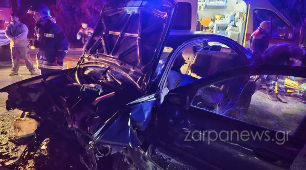 Τροχαίο δυστύχημα με δύο νεκρούς στα Χανιά ύστερα από μετωπική σύγκρουση Ι.Χ.
